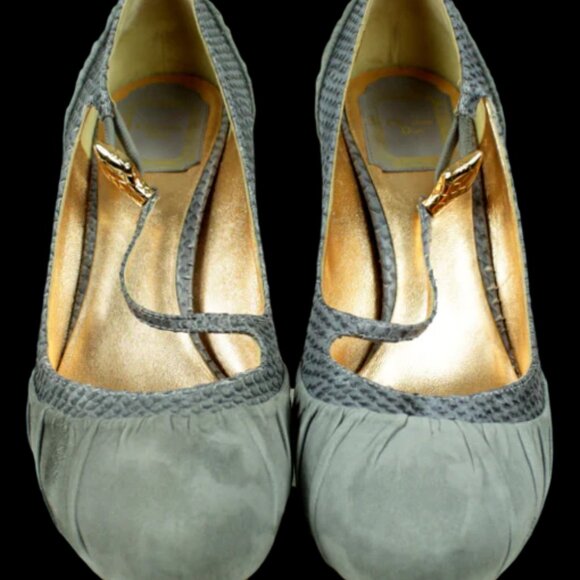 CHRISTIAN DIOR Cobra Suede Pumps - Picture 3 of 6